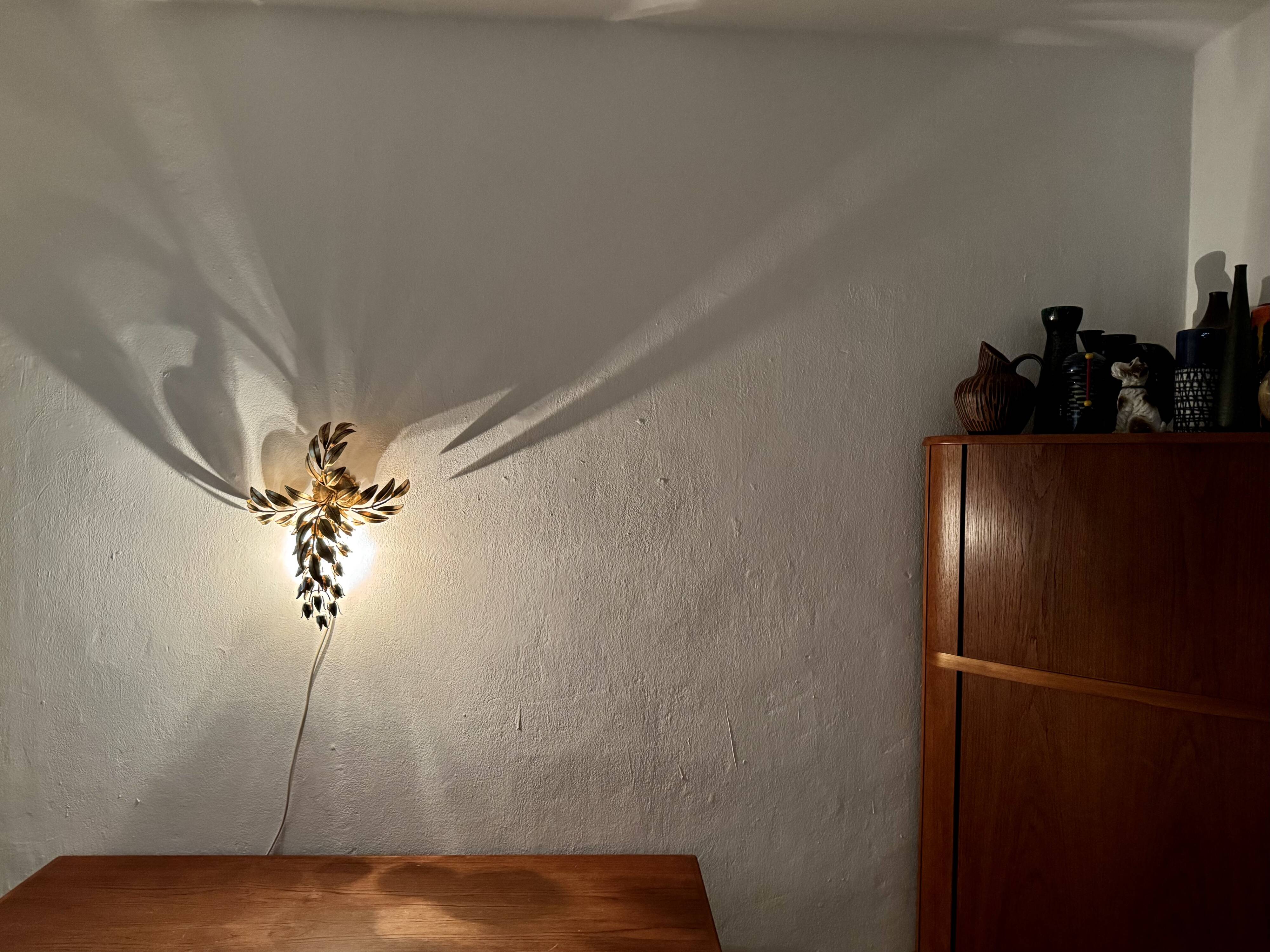 Hollywood Regency Gilded Wall Lamp by Hans Kögl