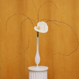 Vase soliflor blanc laiteux nacré