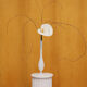Vase soliflor blanc laiteux nacré