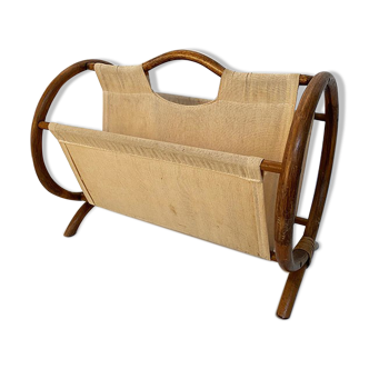 Porte magazines rotin