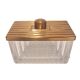 Art Deco Cake Box / Jewelry Box / Candy Box in Glass and Metal