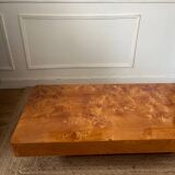 Rochebobois elm burl coffee table, 1970s