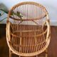 Vintage rattan "shell" armchair