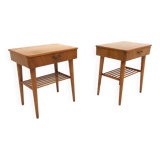 2 tables de chevet en acajou, Swedish modern, Suède, 1960