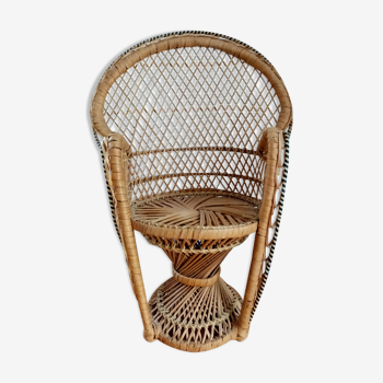 Rattan doll chair