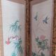 Bamboo and rice straw floral patterns screen