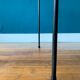 Set of trundle coffee tables in glass and brass
