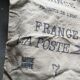 Burlap postal bag '' la poste ''