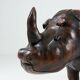 Rhinoceros Leather Footstool by Dimitri Omersa
