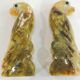 Paire Perroquets Serre-Livres onyx / vintage/Presse-Papiers/Figurine Animal Oiseaux