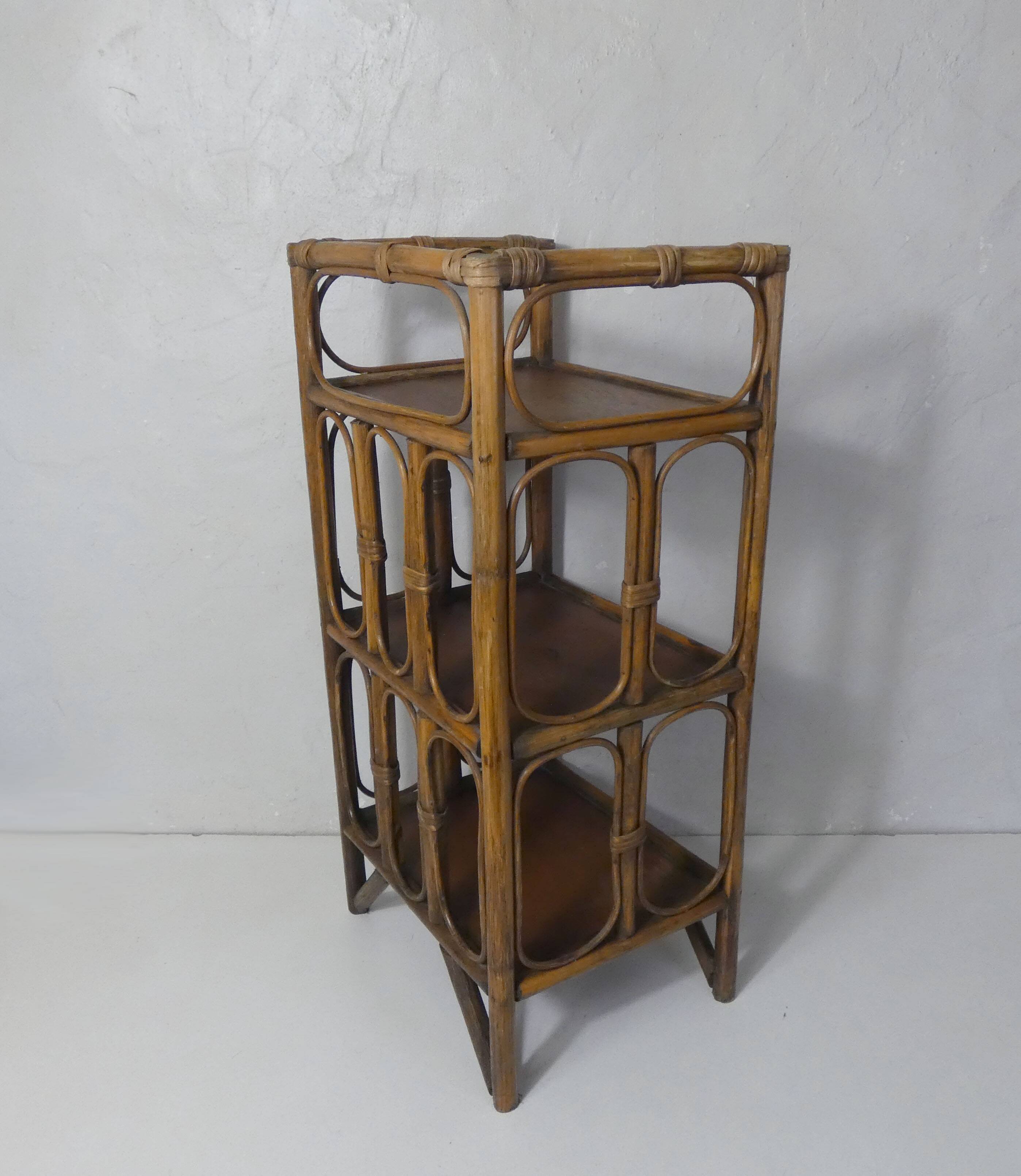rattan bedside table