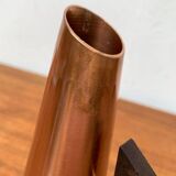 Carafe Vase Cooper and Teak German Mid-Century, 1950s