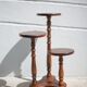 vintage plant holder, plant support 3 trays, wood, harness wood, plant stand, display