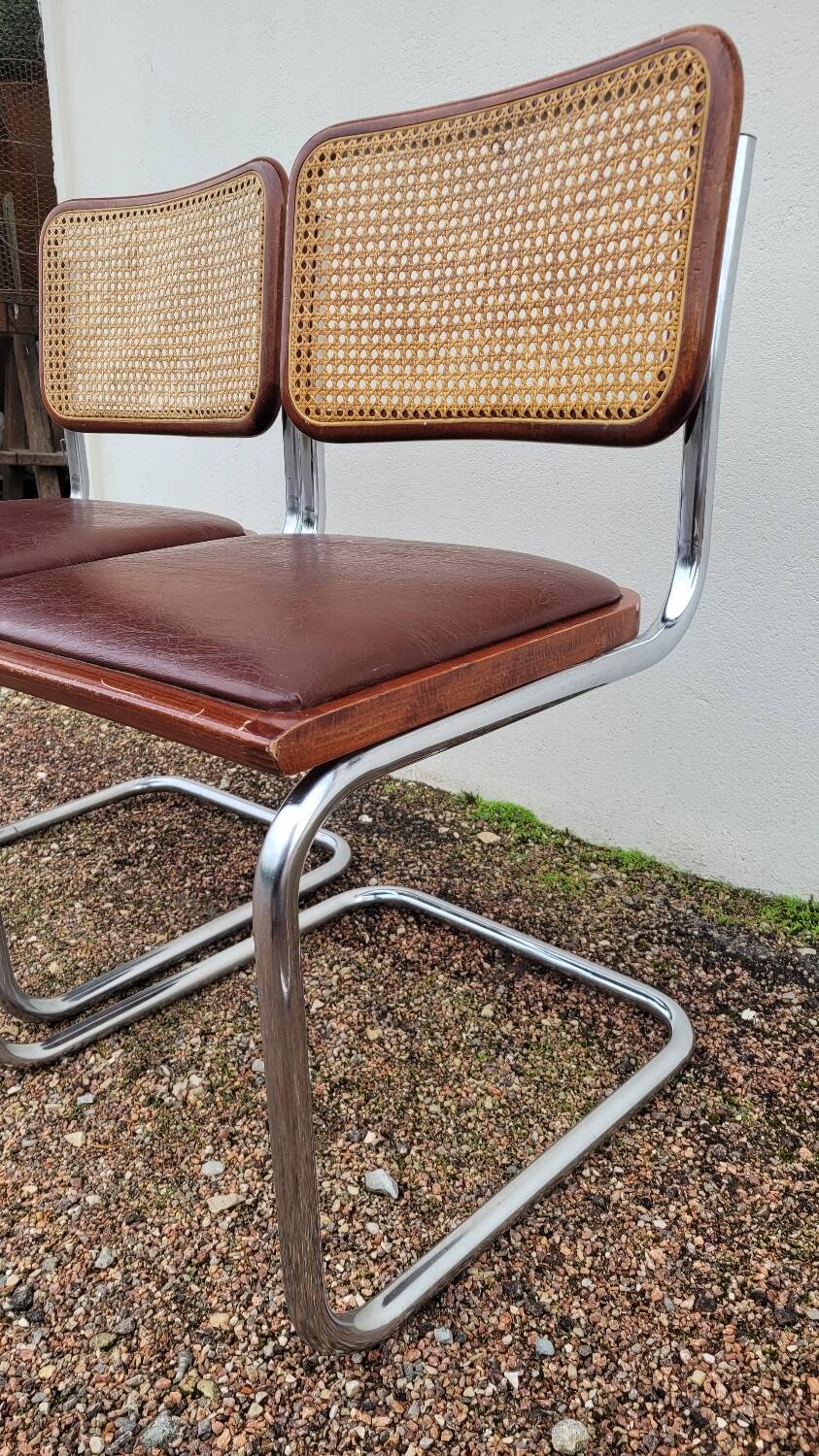 Paire de chaises b32 Marcel Breuer cesca -1970s