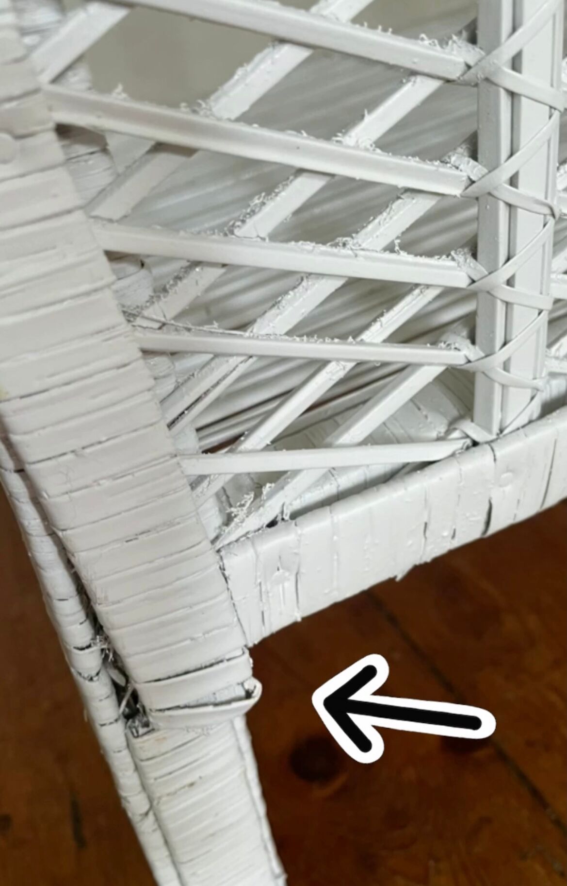 Etagère bibliothèque blanche en bambou et rotin