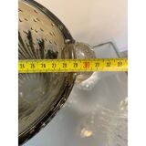 Contemporary handmade fume' with air balls murano glass style vase