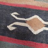 Kilim rug in jute and cotton. 125cm x 195cm