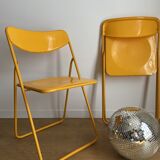 YELLOW FOLDING CHAIR TEDKLA FOR IKEA 80S