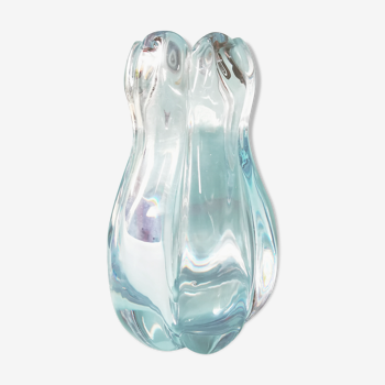 Stella Polaris ice glass vase by Vicke Lindstrand for Orrefors 1960