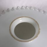 White opaline lampshade with transparent edge