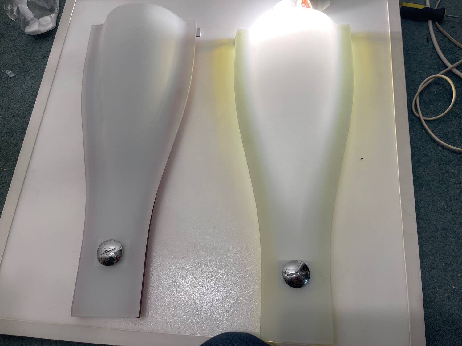 Italian glass walllights set of 2