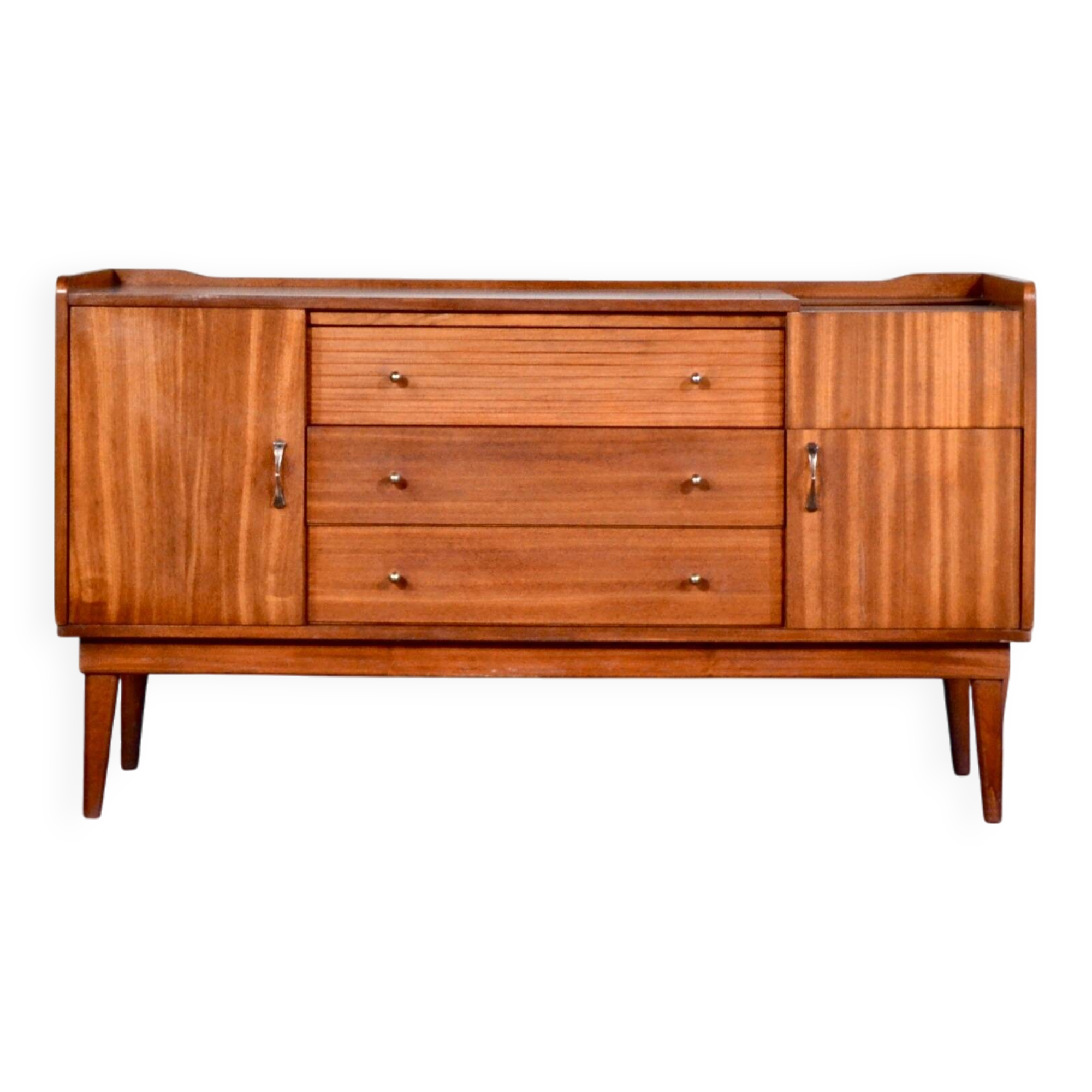 Midcentury Petite Sideboard / Cabinet In Teak From Austinsuite. Vintage Mod
