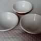 lot de 3 coupelles ou bols en terre cuite intérieur émail blanc