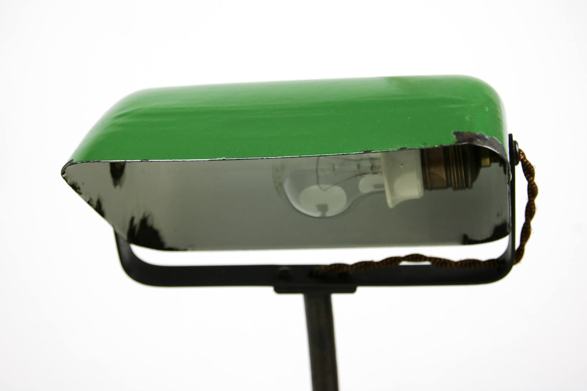 Green and black banker's lamp, Art Nouveau, 1920s