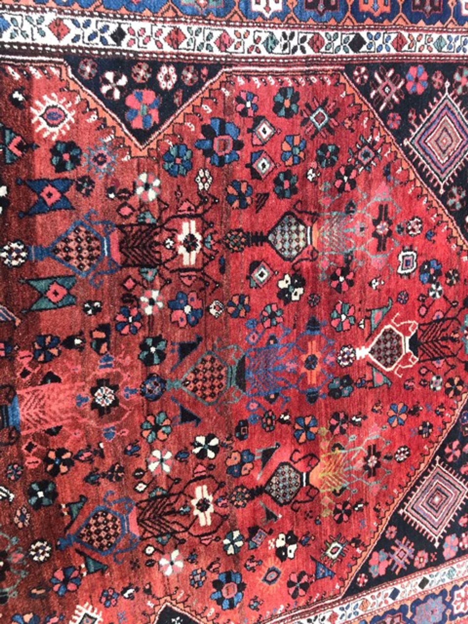 Very beautiful antique Persian carpet Malayer handmade 180x322 cm