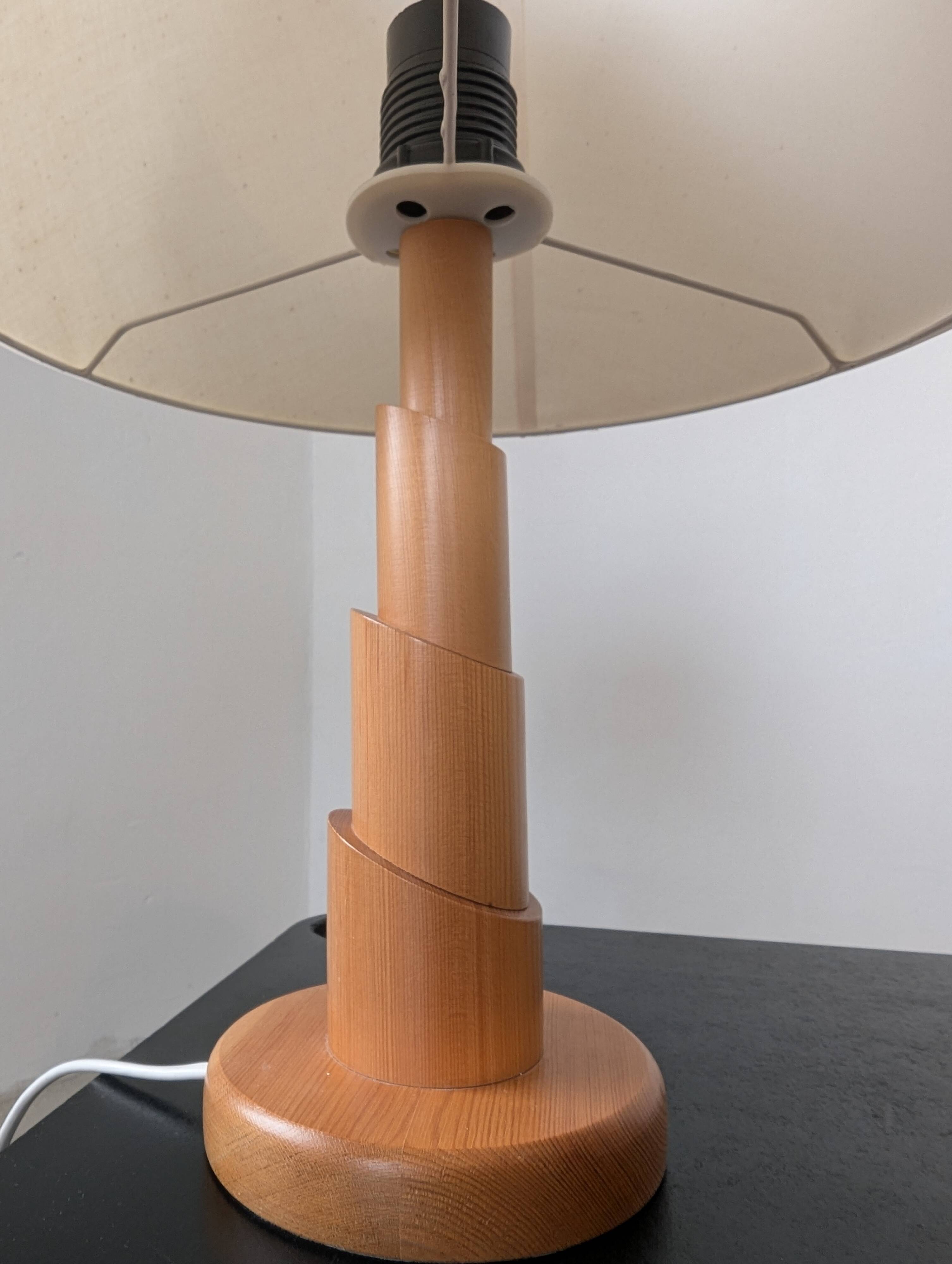 Pair of pine lamps, 1980s