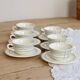 Vintage ceramic coffee cups Salins geometric design