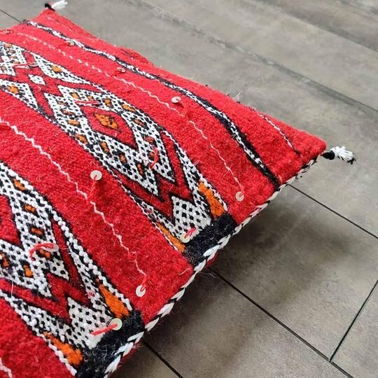 Kilim red cushion berber cushion
