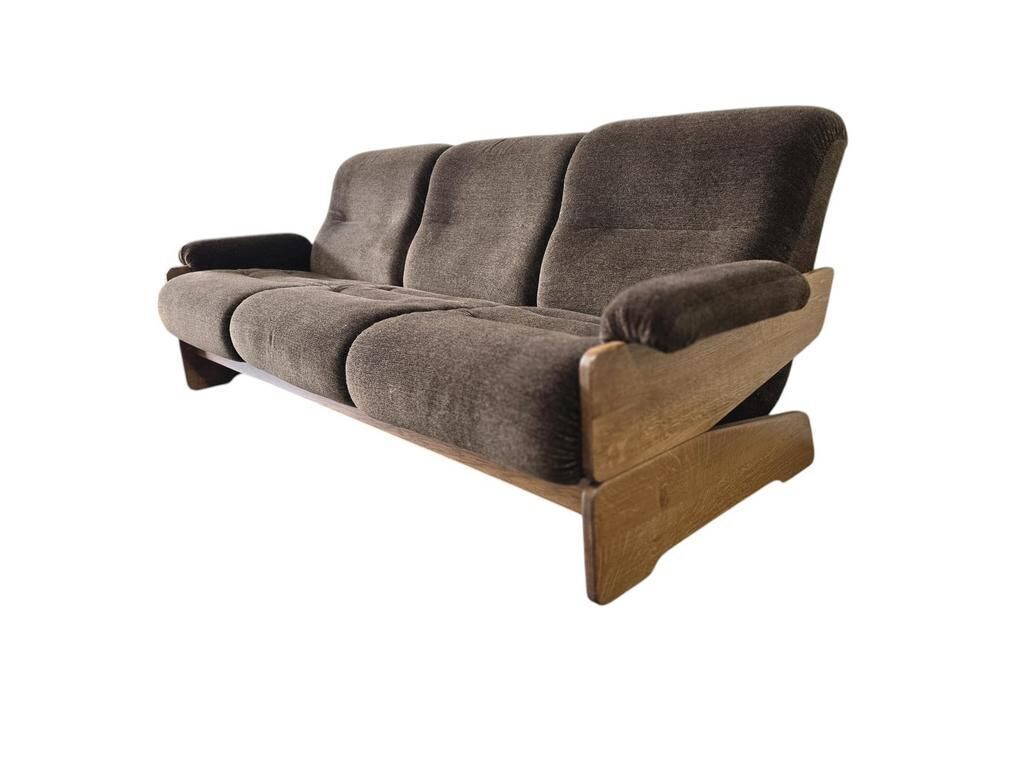 Vintage brown brutalist sofa
