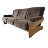Vintage brown brutalist sofa