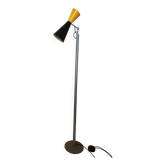Parliament floor lamp in yellow and black metal / Le Corbusier - Reissue 1963
