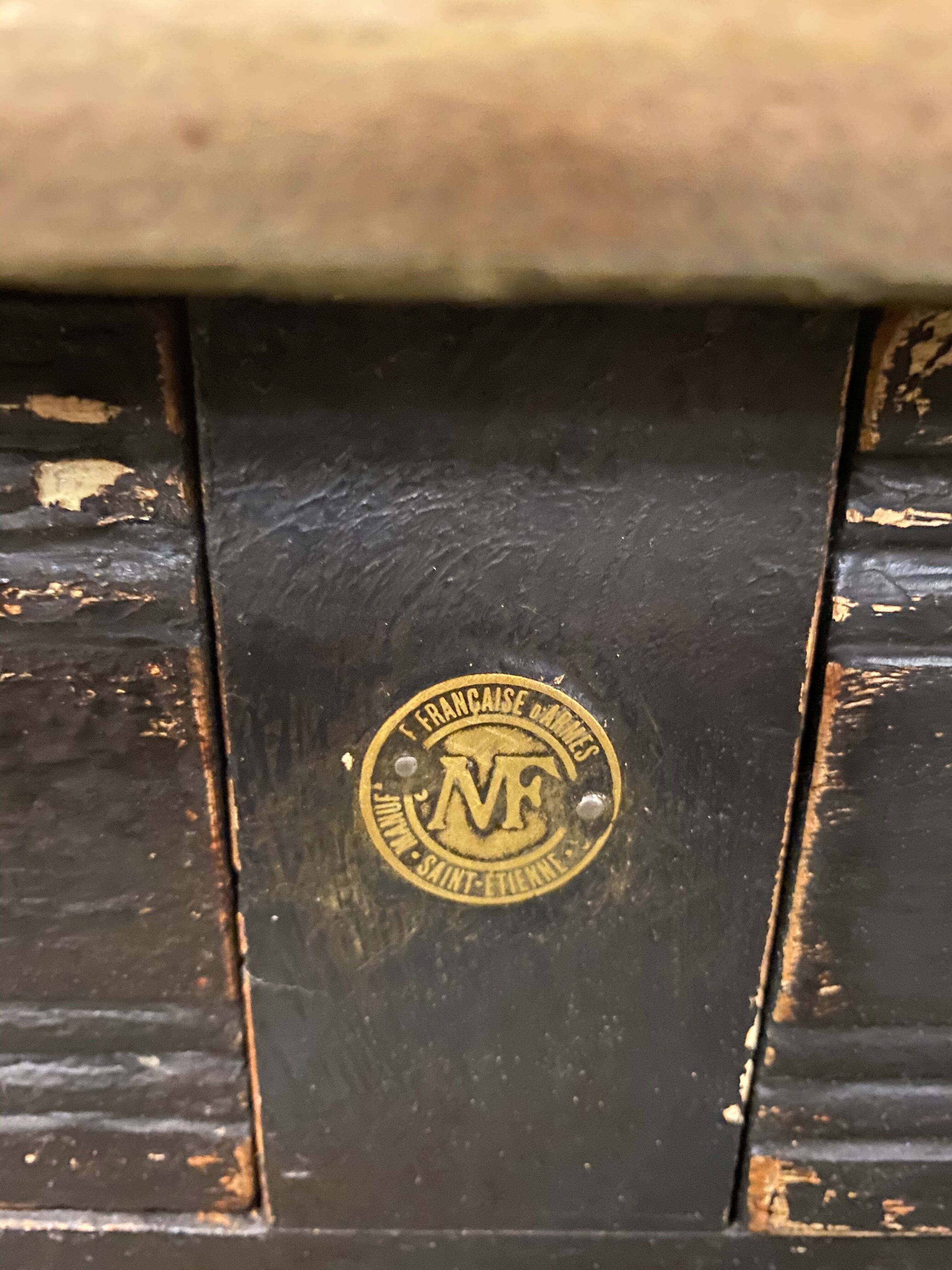 Vintage Parisian black patinated buffet