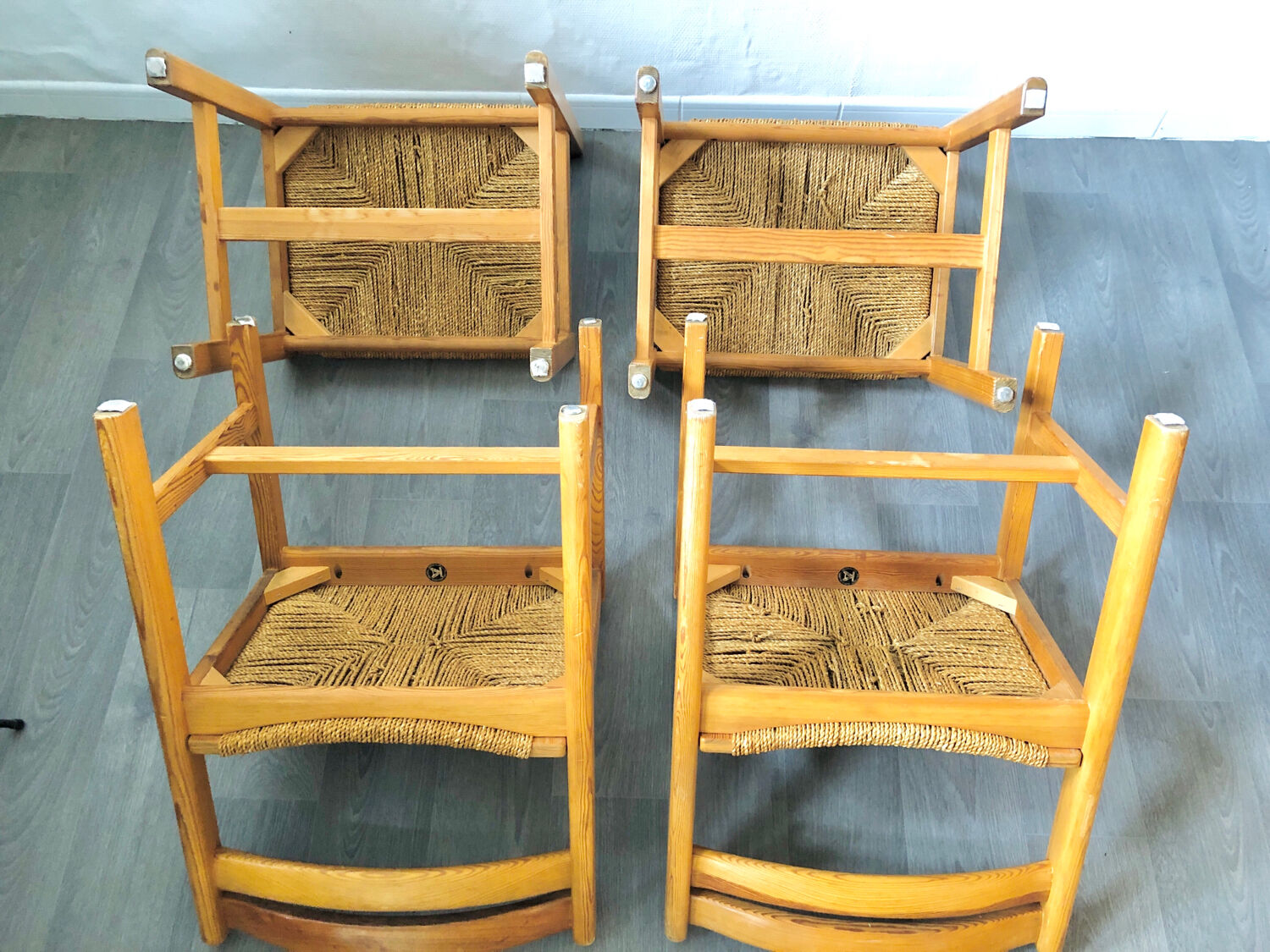 Set of 4 Asserbo chairs by Borge Mogensen for AB Karl Andersson & Soner 1960s