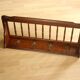Wall mounted wooden coat rack with shelf wear hats and 4 brass hooks