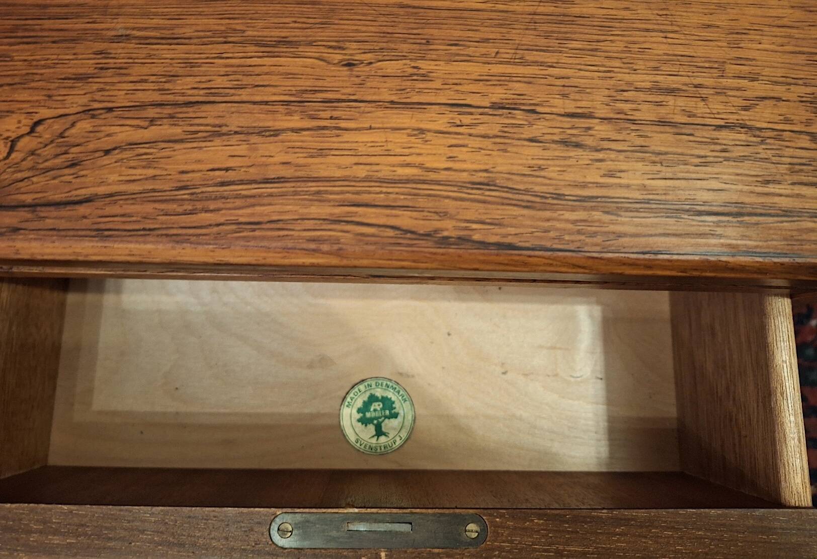 Mid century double-sided rosewood desk by J Svenstrup, Denmark 1960s