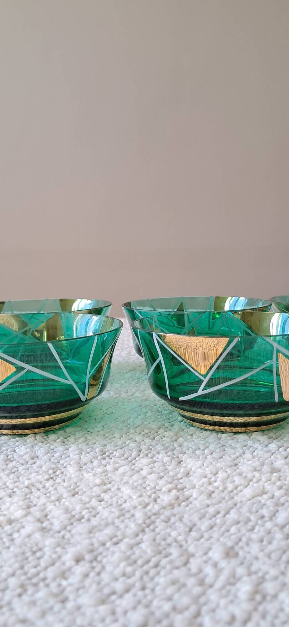 Set of sorbet bowls from the 1950s.