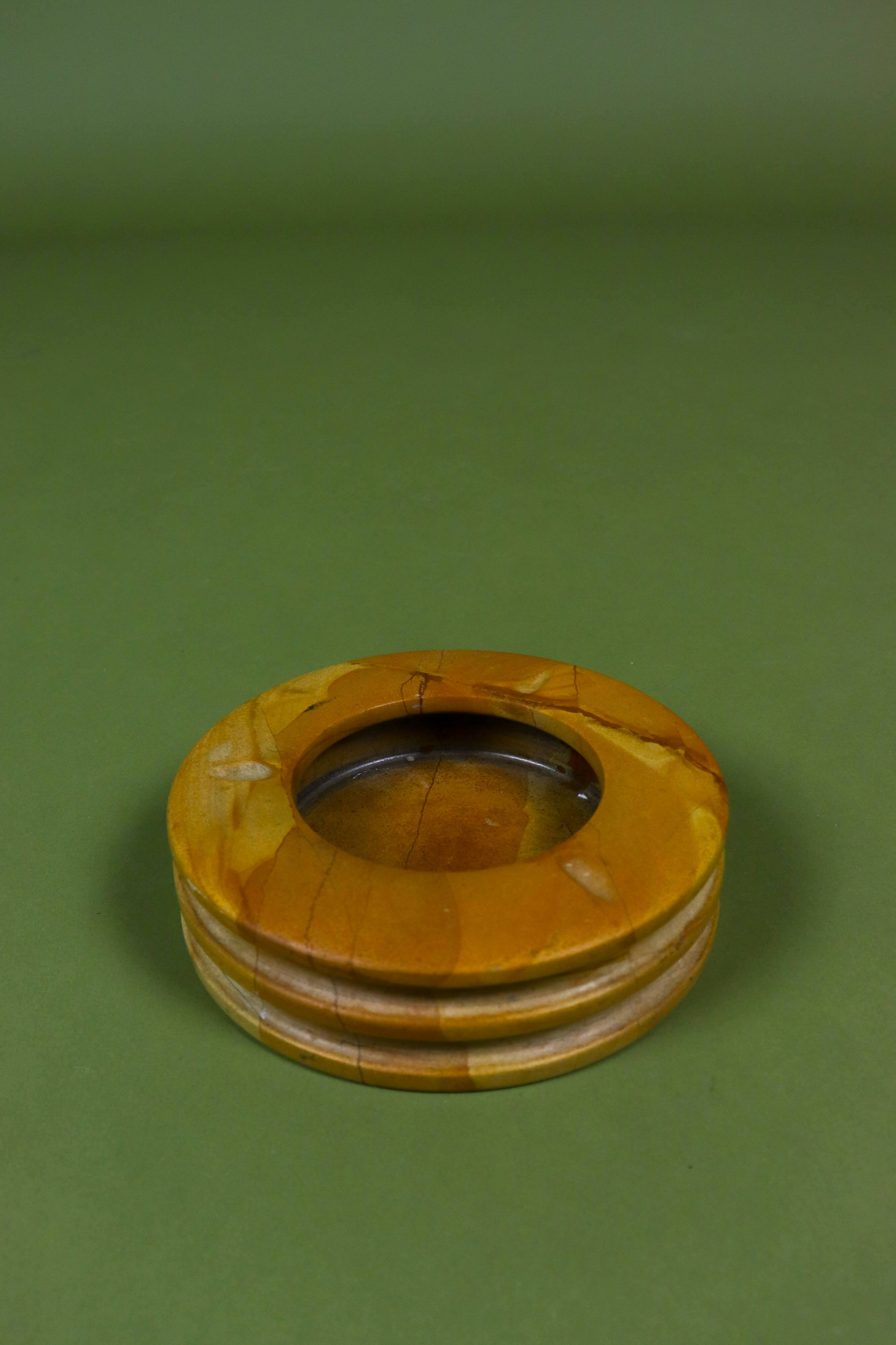 Cendrier vide-poche en pierre naturel onyx vintage