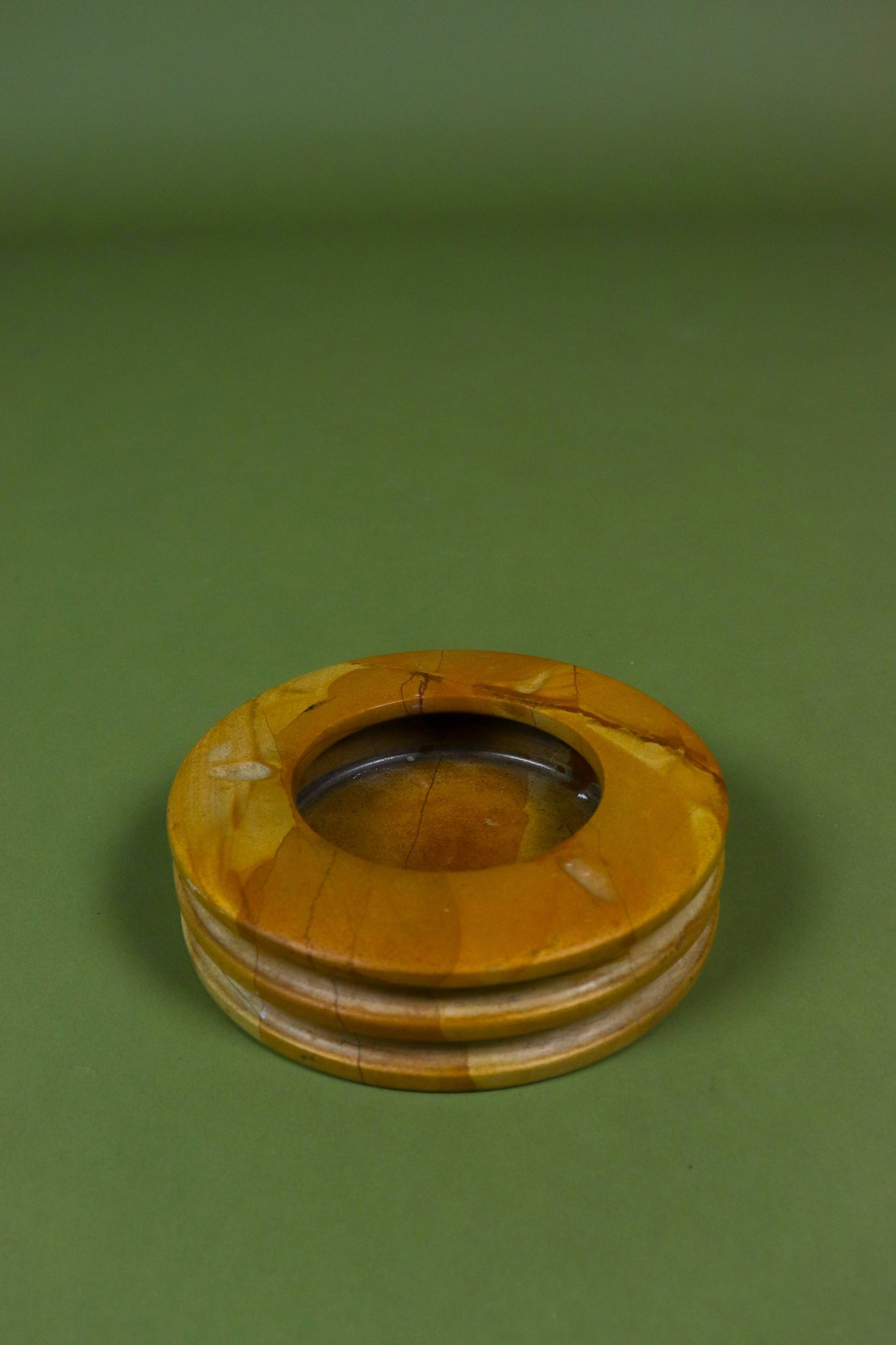 Cendrier vide-poche en pierre naturel onyx vintage