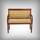 Mahogany landing sofa, Restoration period – Part 1, 19th century