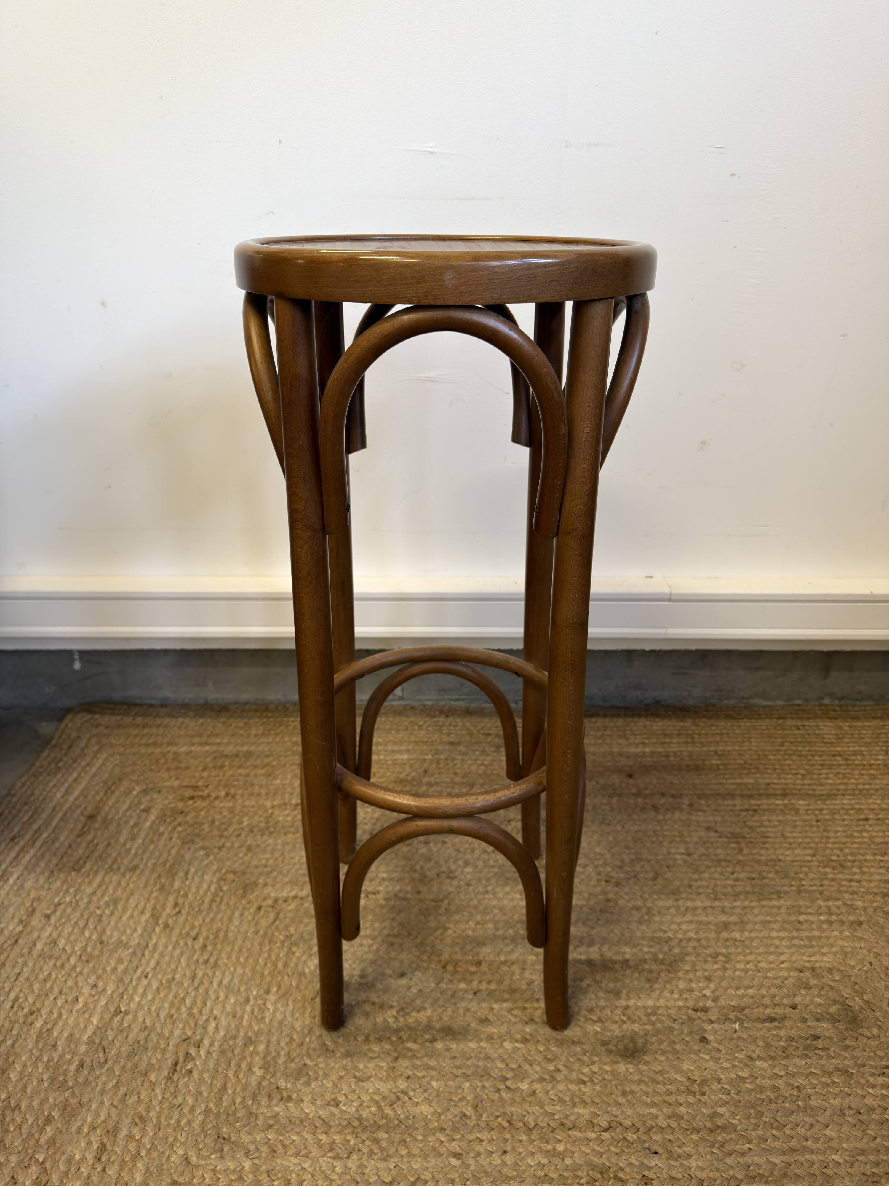 Curved wooden bistro stool – Thonet style – 1970s/80s
