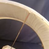 Metal table lamp and pleated lampshade