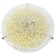 Large round frosted glass ceiling light by Hillebrand, Germany, 1970s.