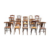 Lot of 15 vintage bistro chairs