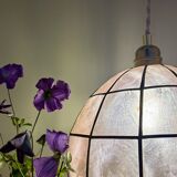 Vintage pink mother-of-pearl lampshade pendant light