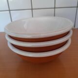 3 terracotta cups / bowls
