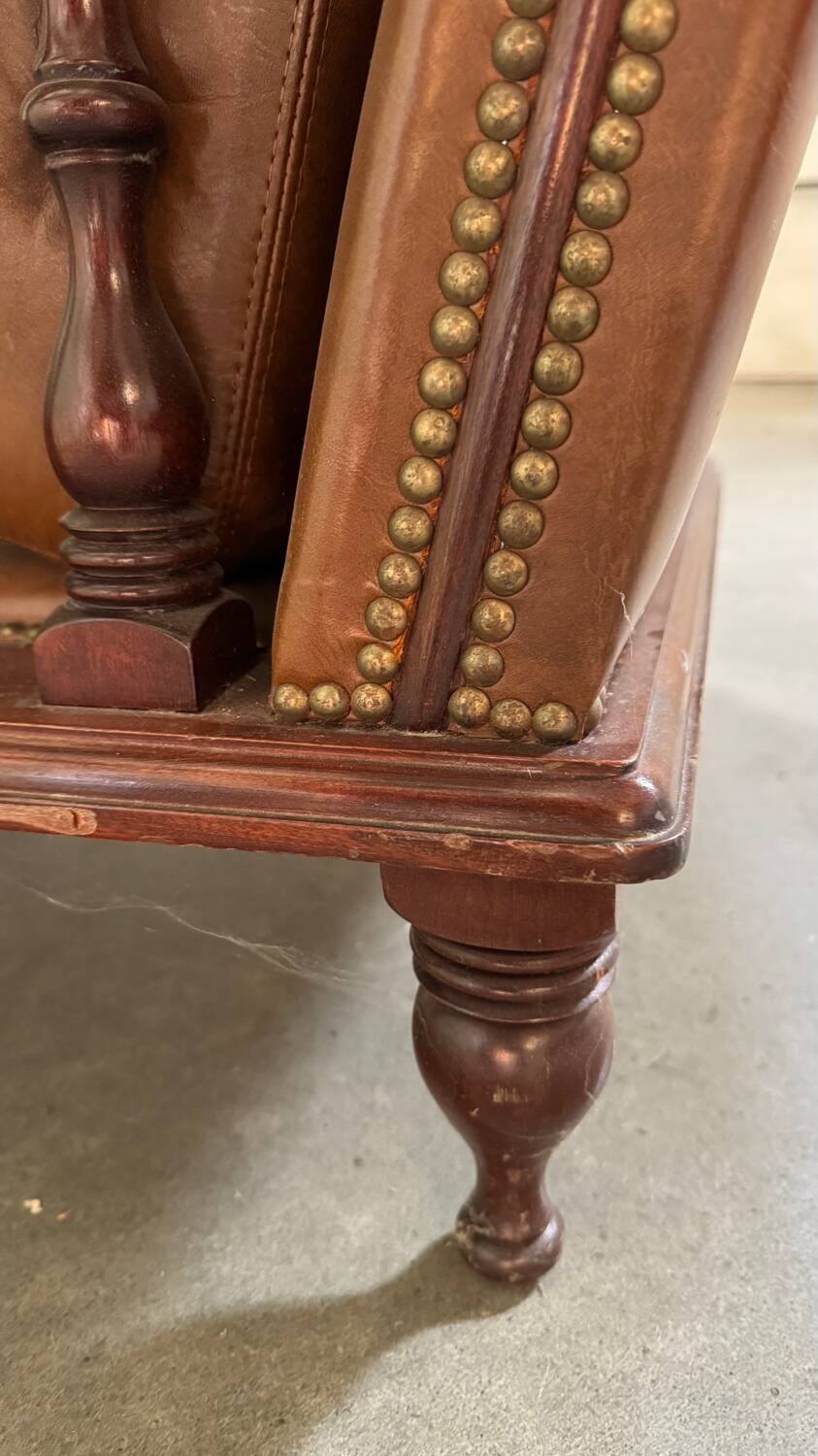 Vintage brown leather armchair